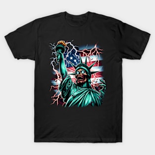 Apocalyptic Elegance: Unearth the Zombie Statue of Liberty with Our Exclusive T-Shirt T-Shirt